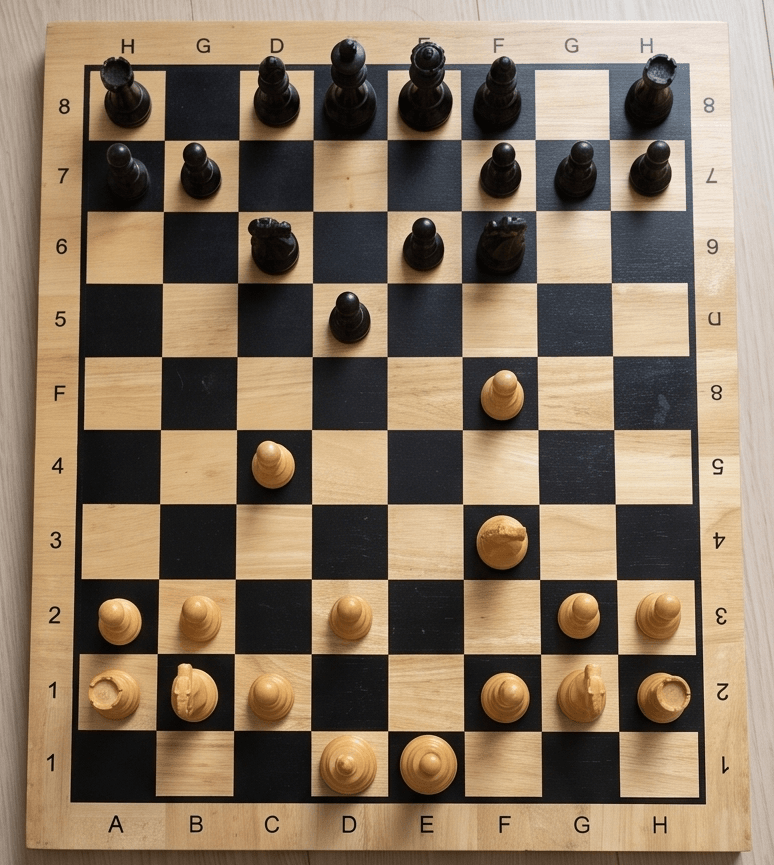 Juego de Ajedrez Clásico de Madera Acabado Madera Natural Piezas Juego Tradicional