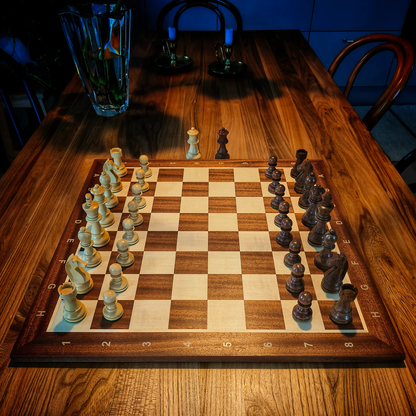 Chess Board MAHOGANY & Chess Pieces GERMAN STAUNTON Chess Board MAHOGANY & Chess Pieces GERMAN STAUNTON