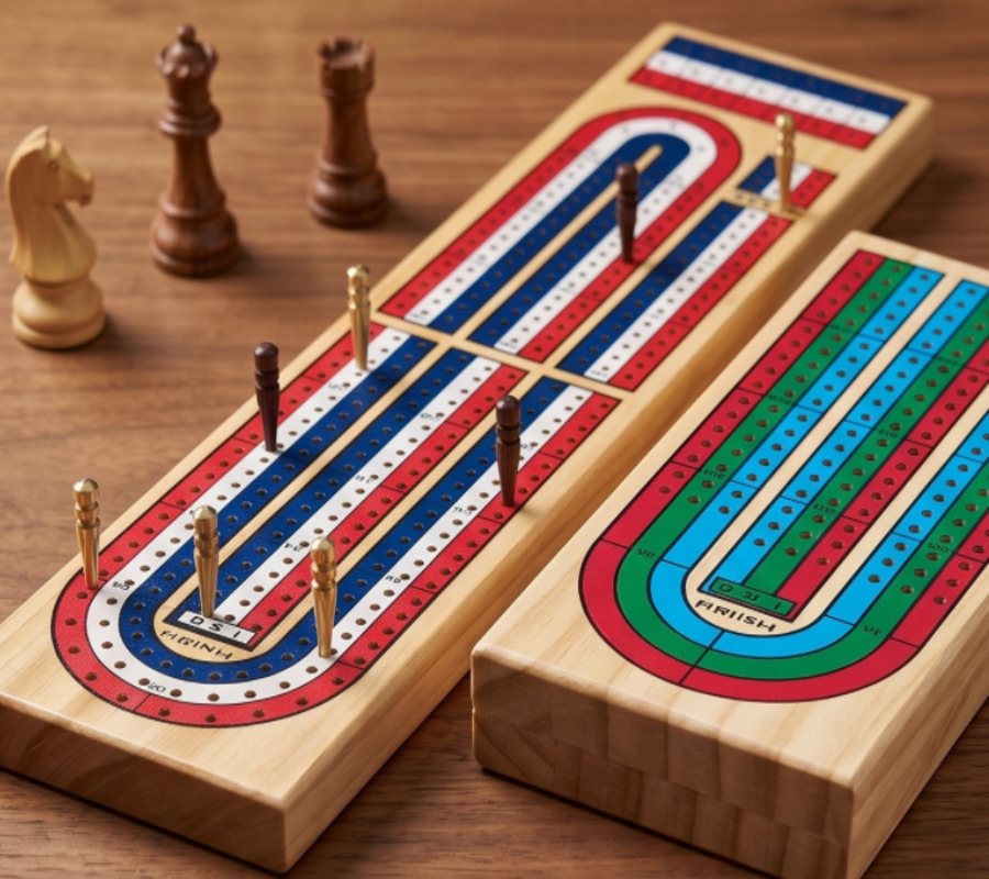Cribbage Board aus Holz
