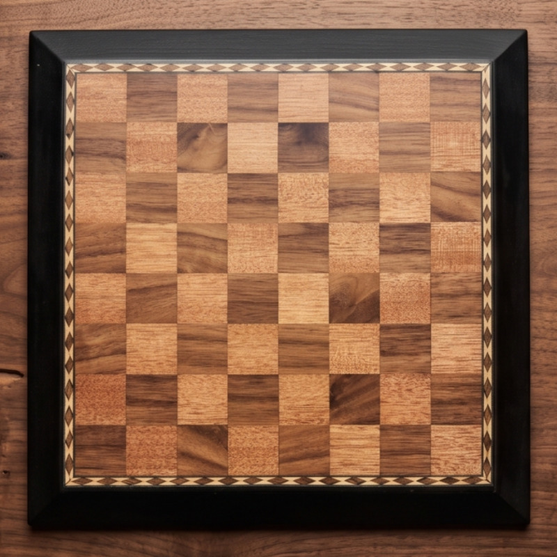 Tablero de Ajedrez Clásico Premium de Madera Marrón Bicolor