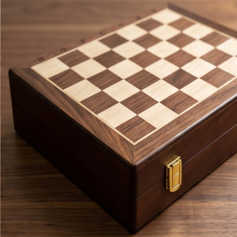 Premium Wooden 2-in-1 Chess & Backgammon Board Game Set
